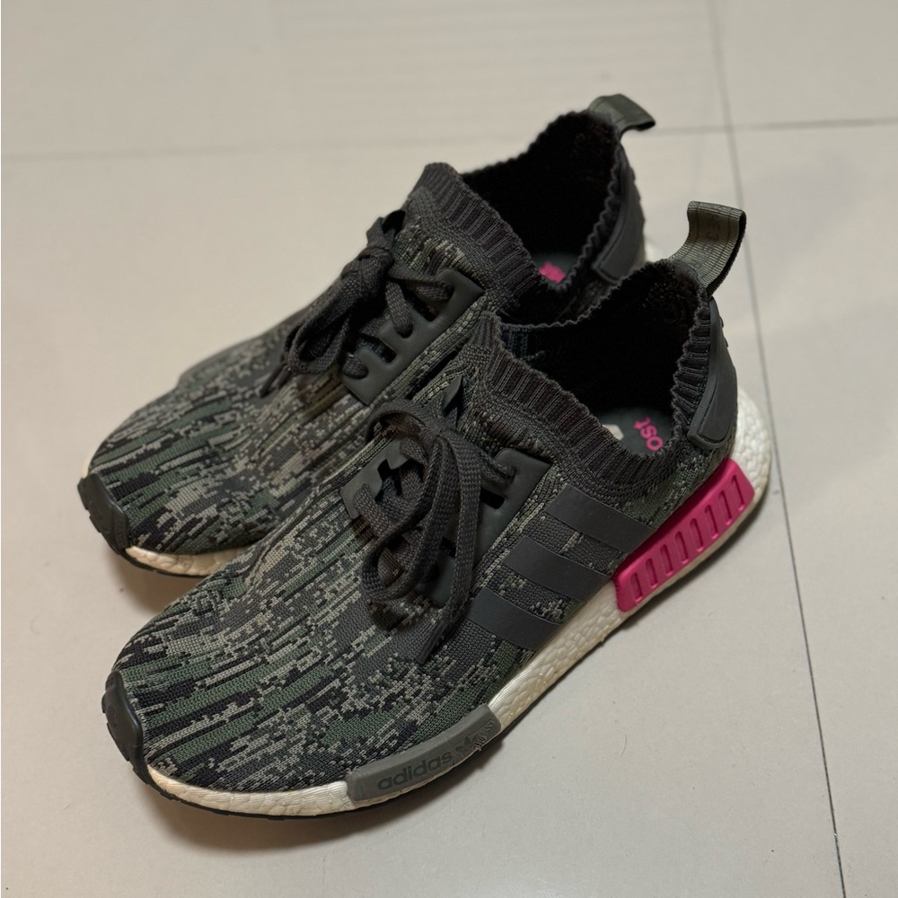Adidas Men's Sneakers - Black, Green, and Pink